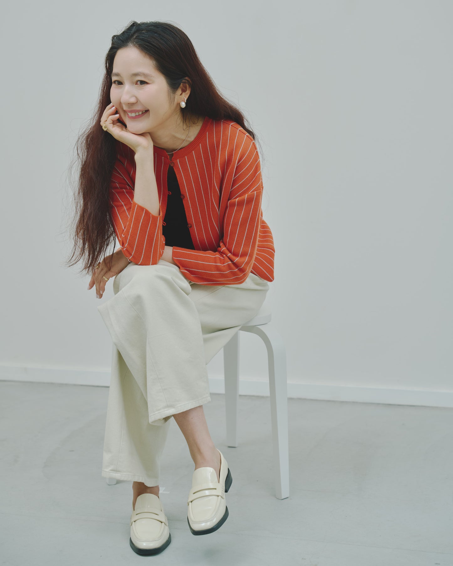 日々 - Cashmere jacquard cardigan -
