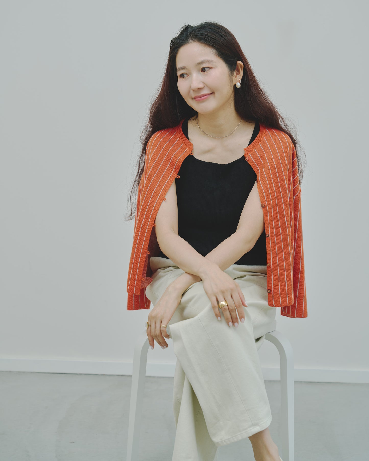 日々 - Cashmere jacquard cardigan -