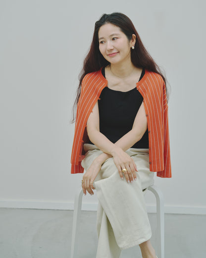 日々 - Cashmere jacquard cardigan -