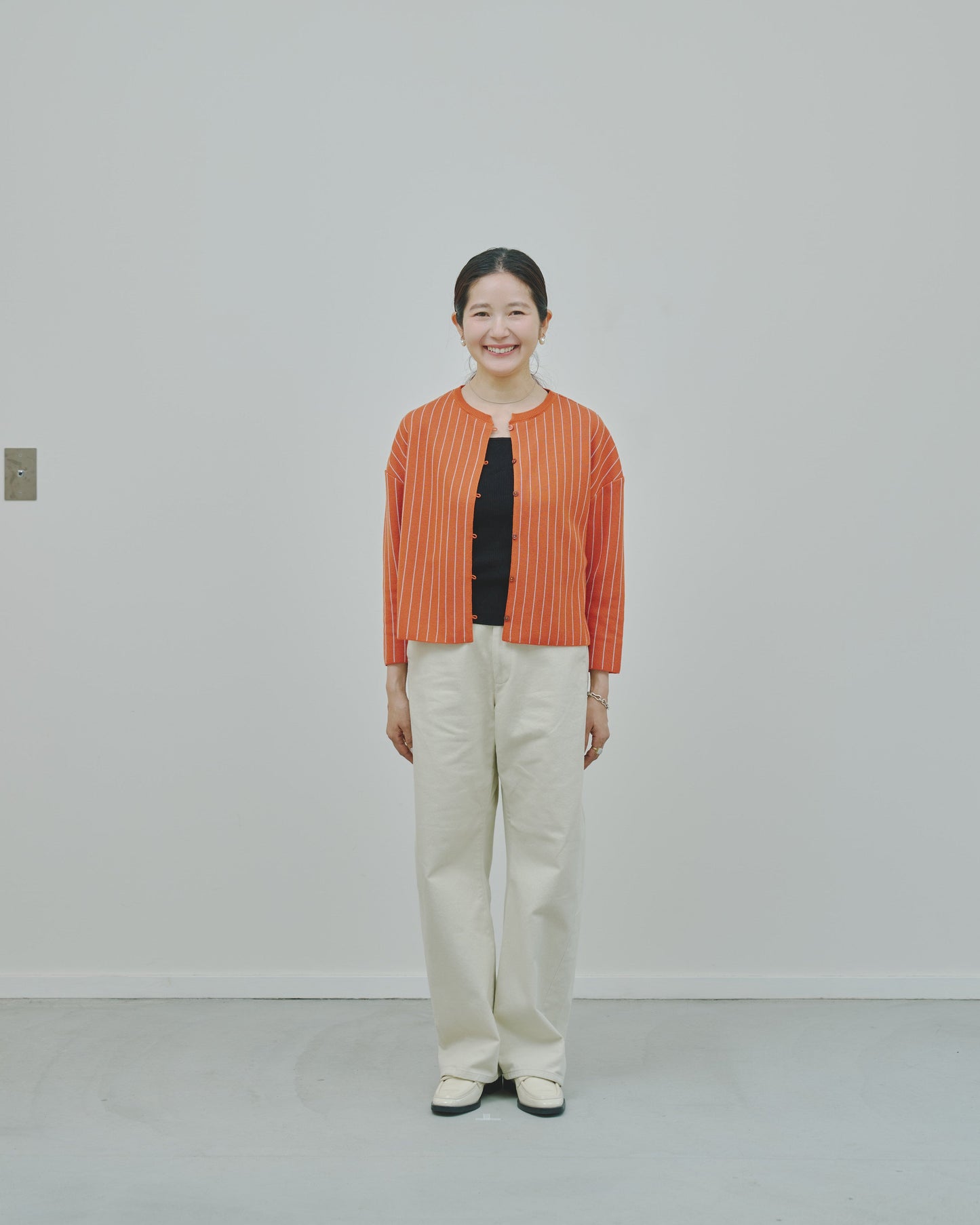日々 - Cashmere jacquard cardigan -