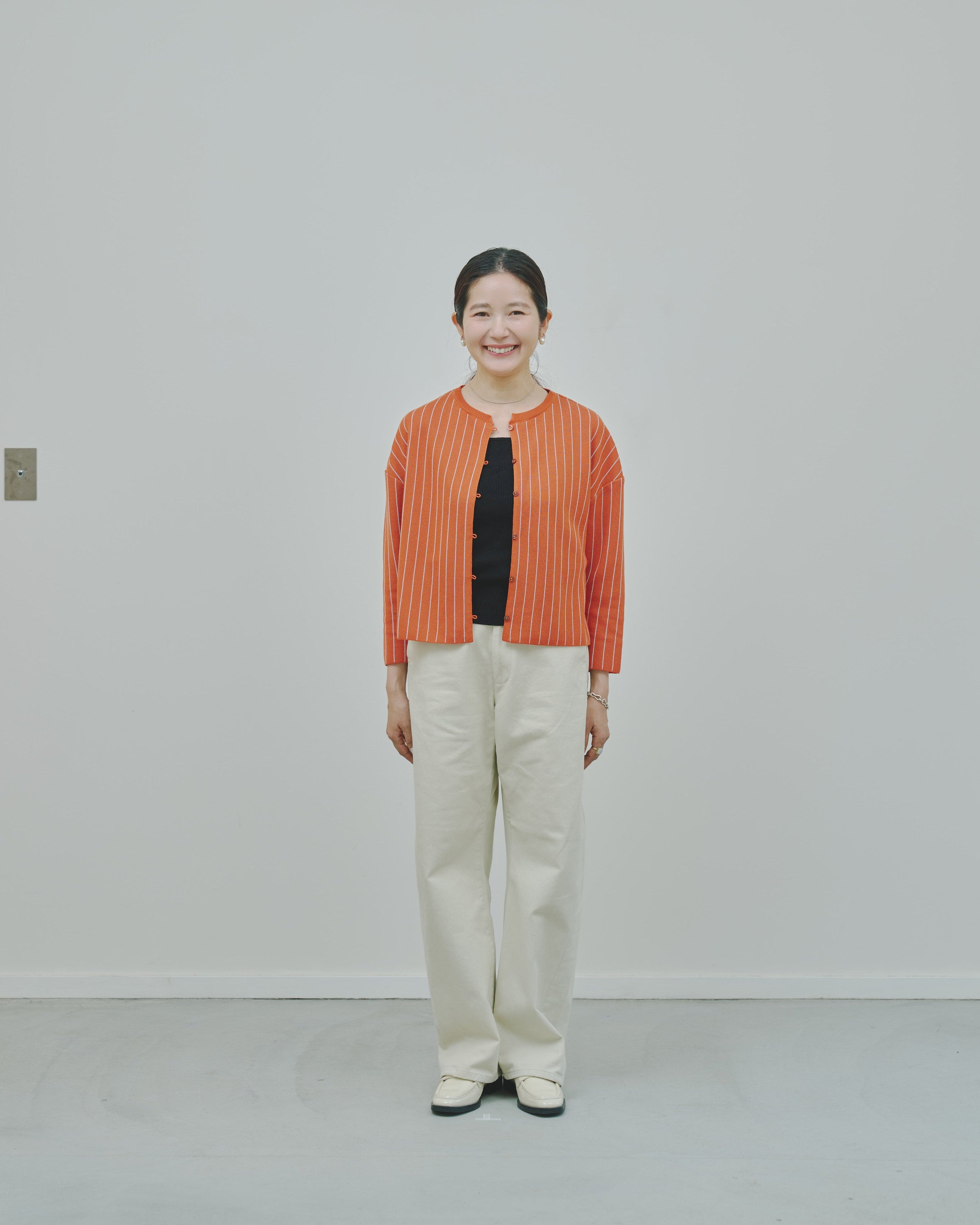 日々 - Lyocell & cashmere jacquard cardigan -
