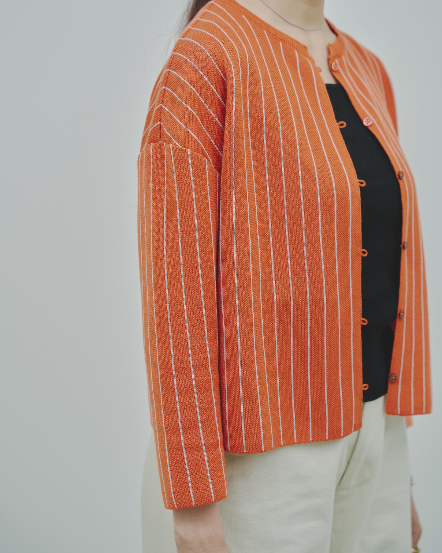 日々 - Cashmere jacquard cardigan -