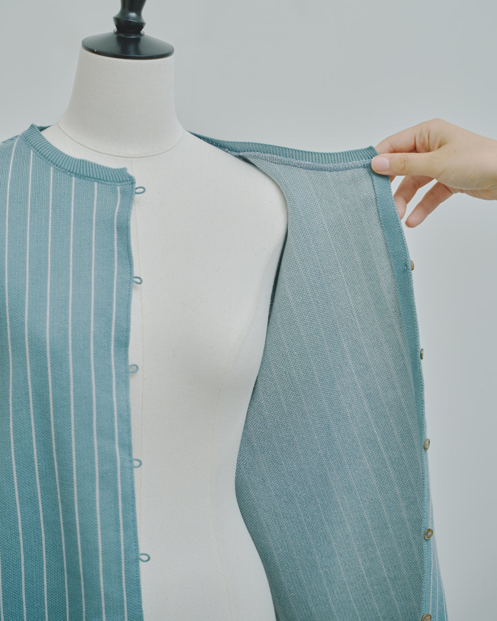 日々 - Lyocell & cashmere jacquard cardigan -