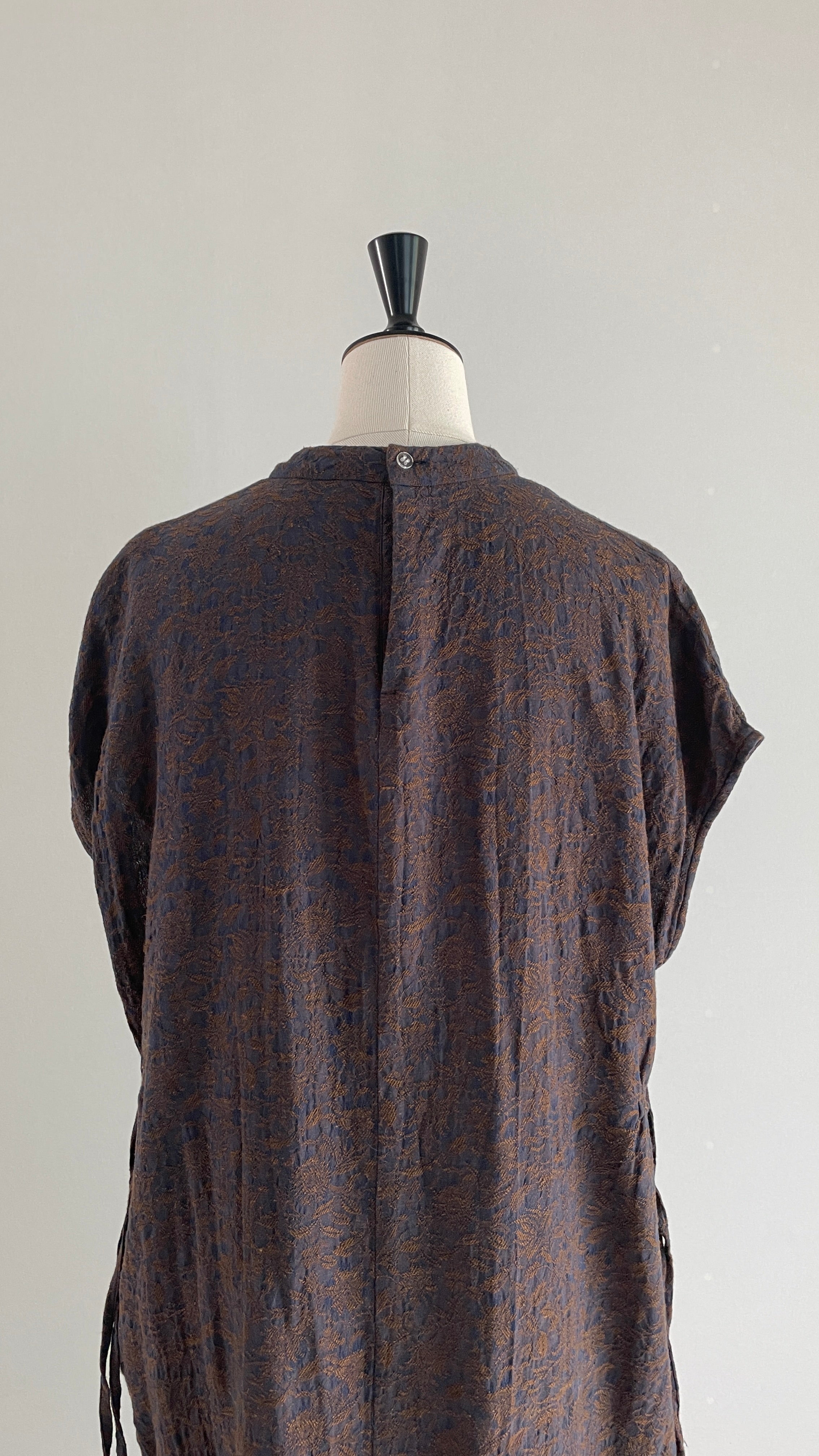 夏影 - Cotton Floral Jacquard Dress -
