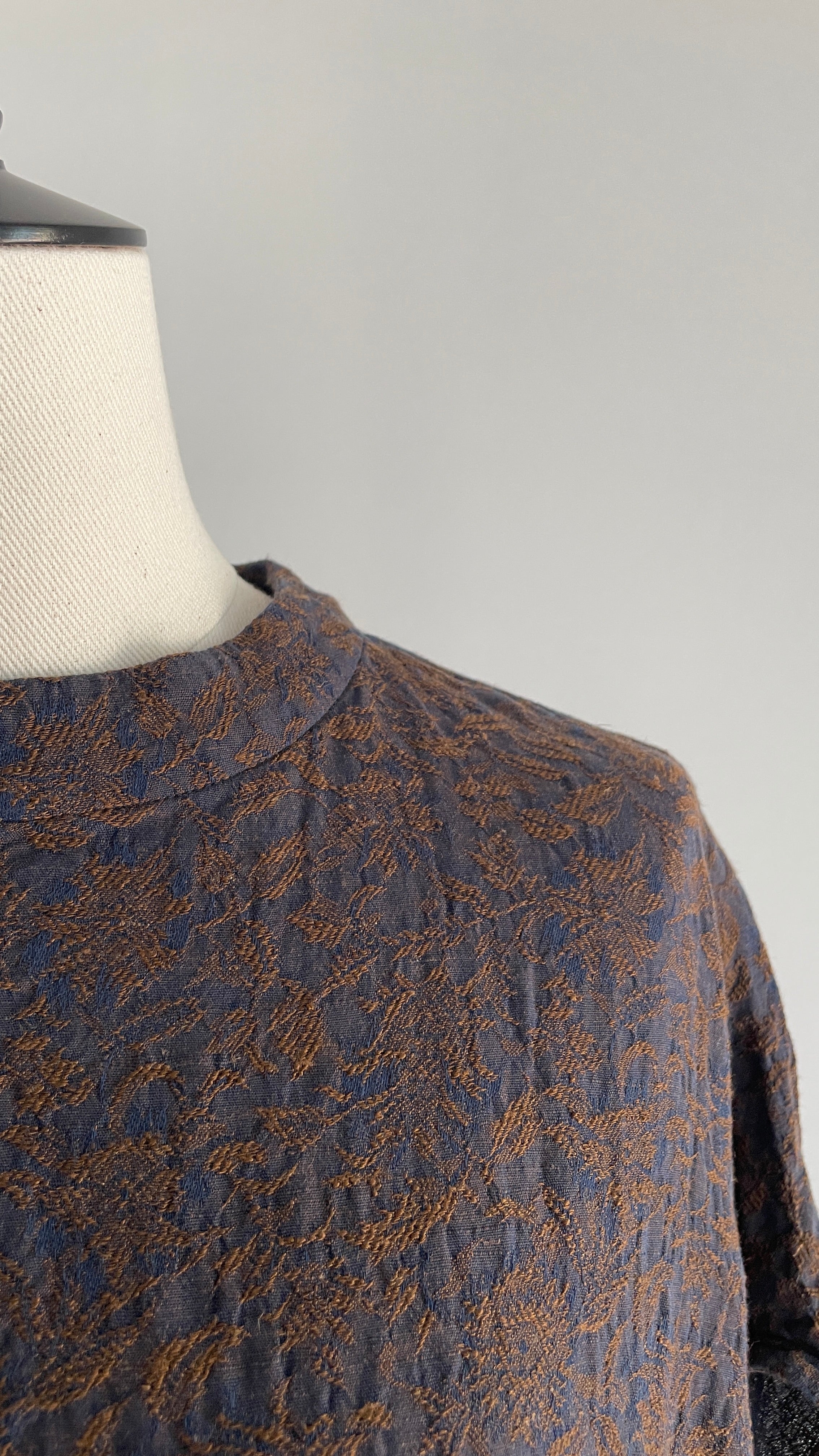 夏影 - Cotton Floral Jacquard Dress -