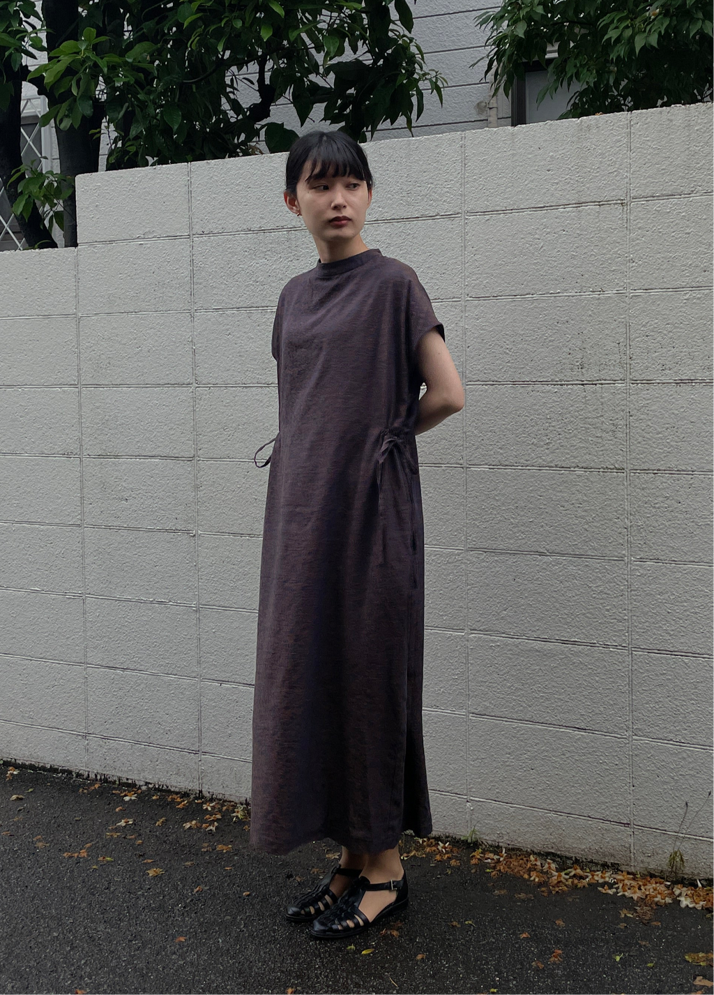 夏影 - Cotton Floral Jacquard Dress -