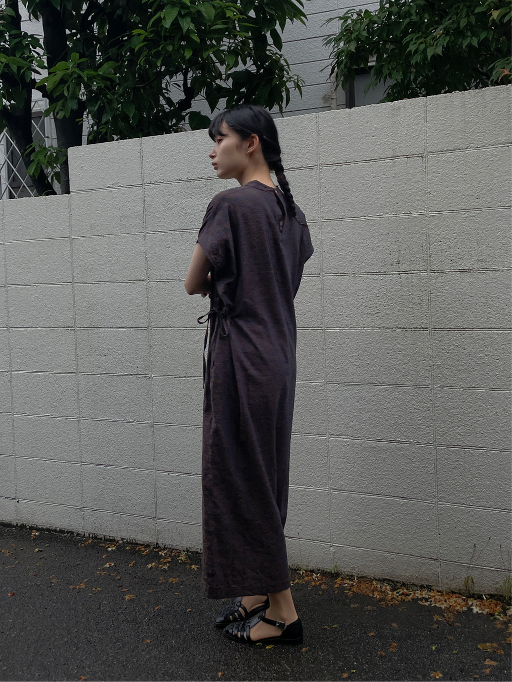 夏影 - Cotton Floral Jacquard Dress -