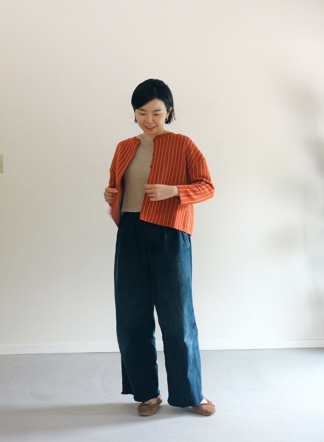 日々 - Lyocell & cashmere jacquard cardigan -