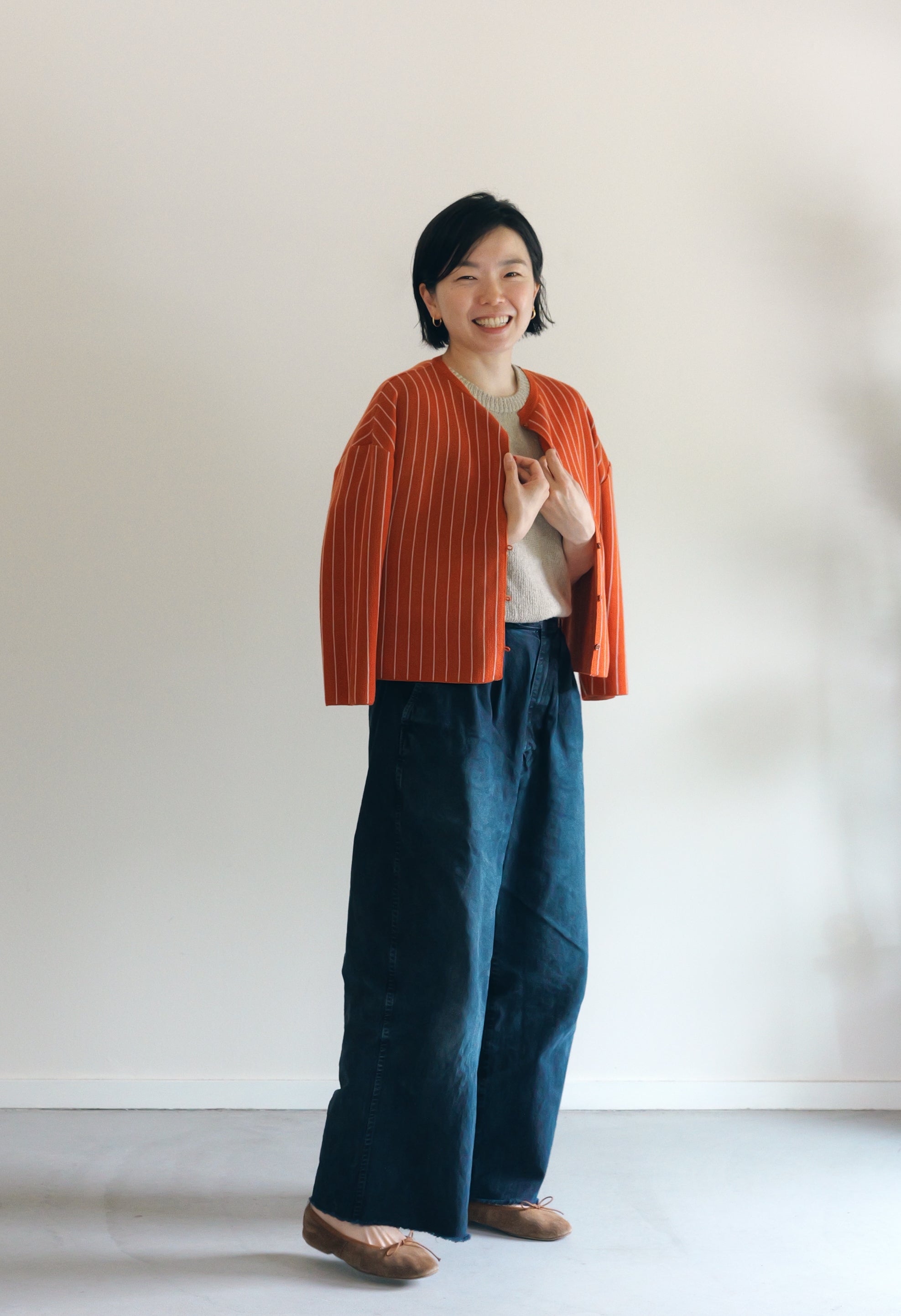 日々 - Lyocell & cashmere jacquard cardigan -