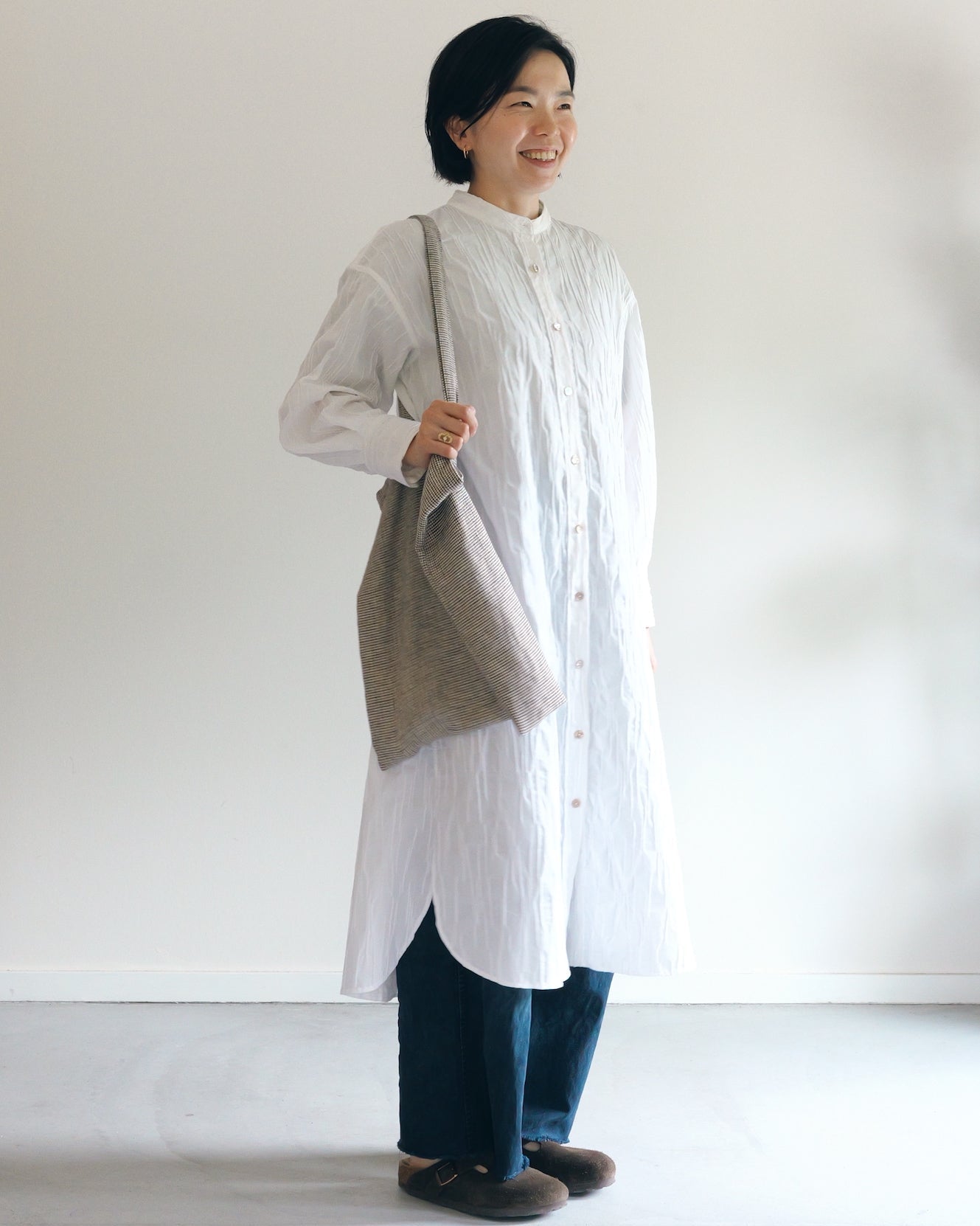 さざ波 - Cotton shirt dress -