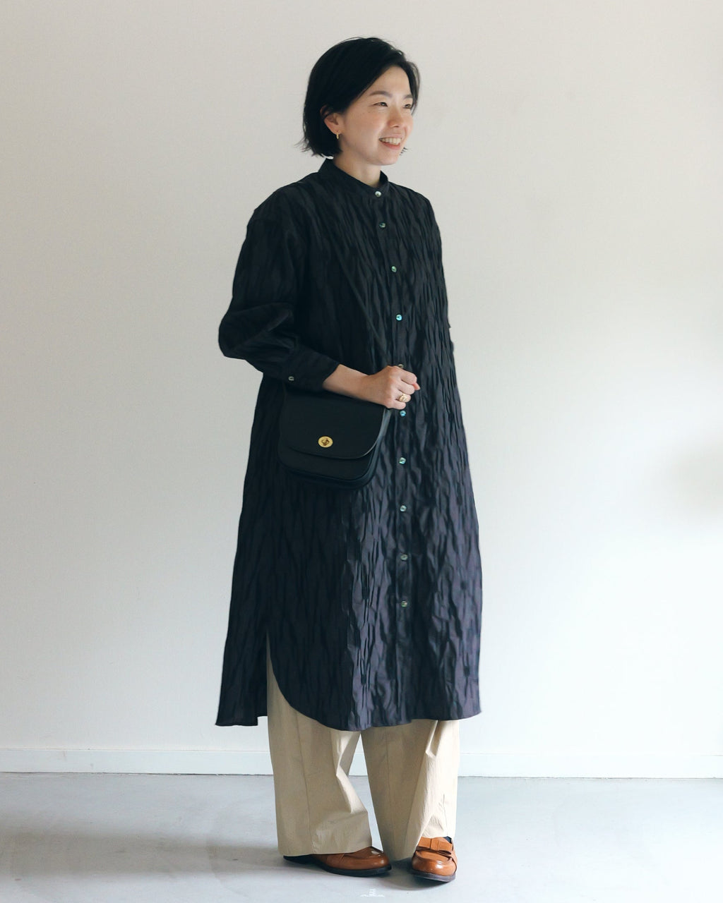 さざ波 - Cotton shirt dress -