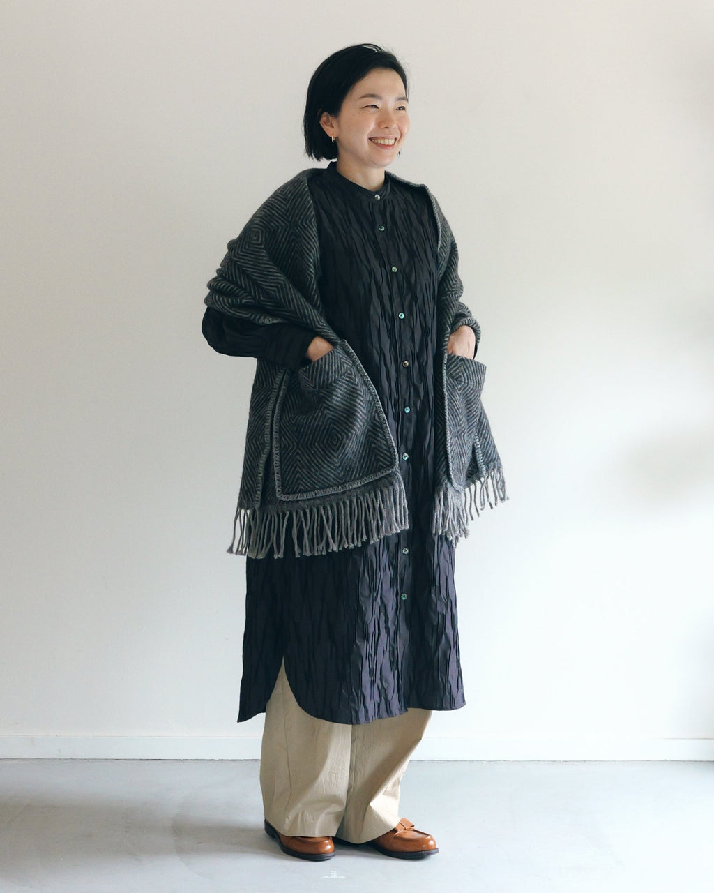 さざ波 - Cotton shirt dress -
