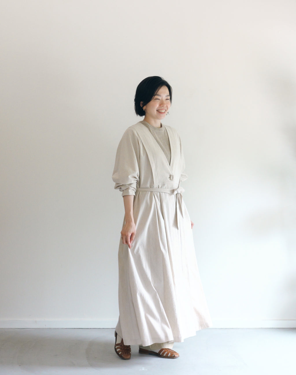 野霧 - Linen&Cotton stretch coat -