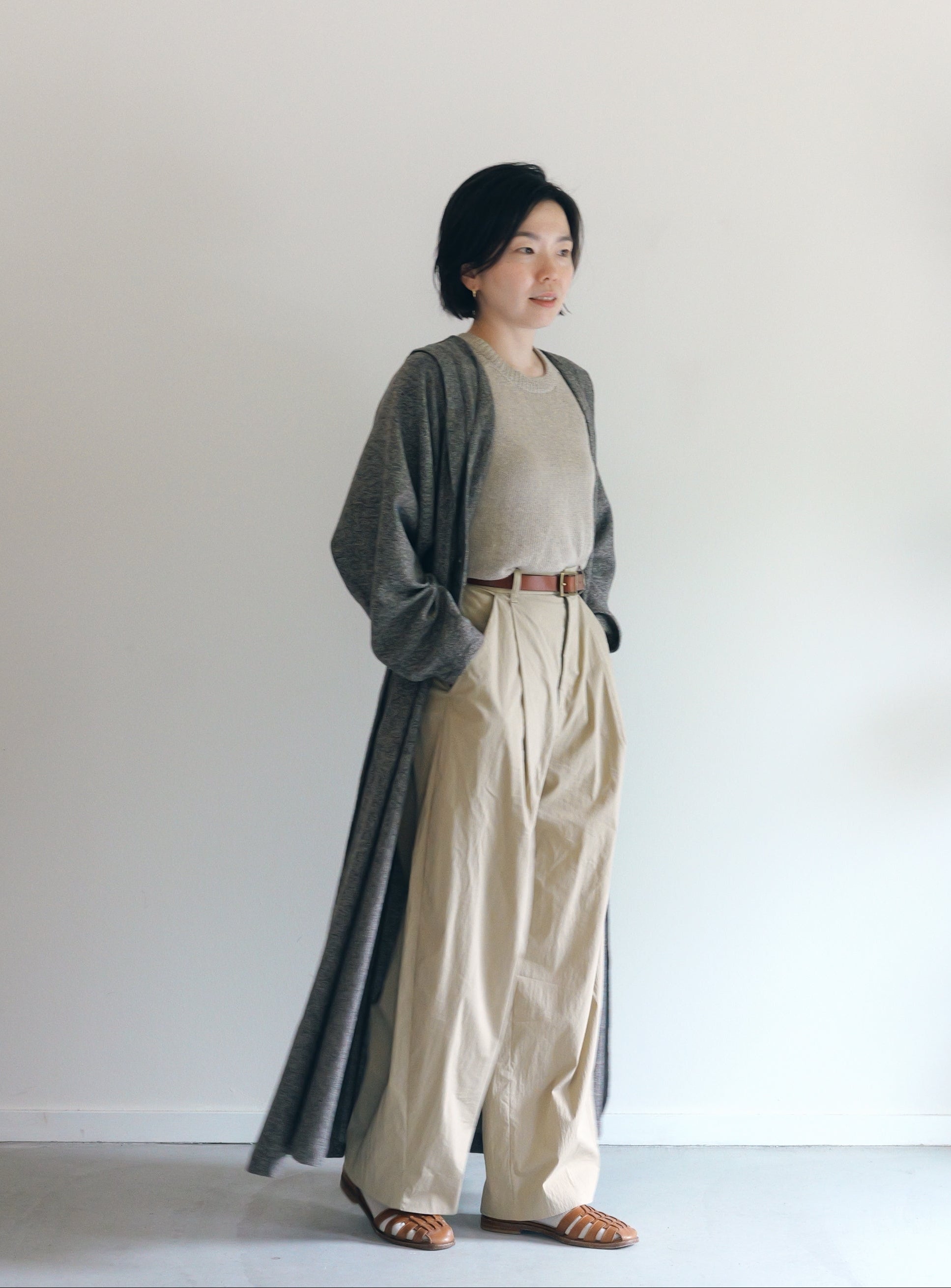 豊穣 - Wool tweed coat -