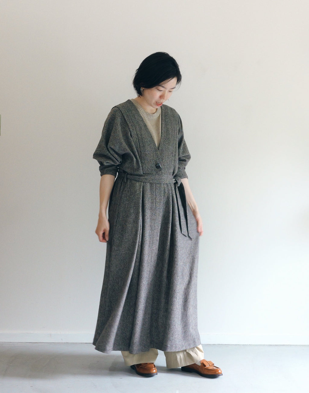 豊穣 - Wool tweed coat -