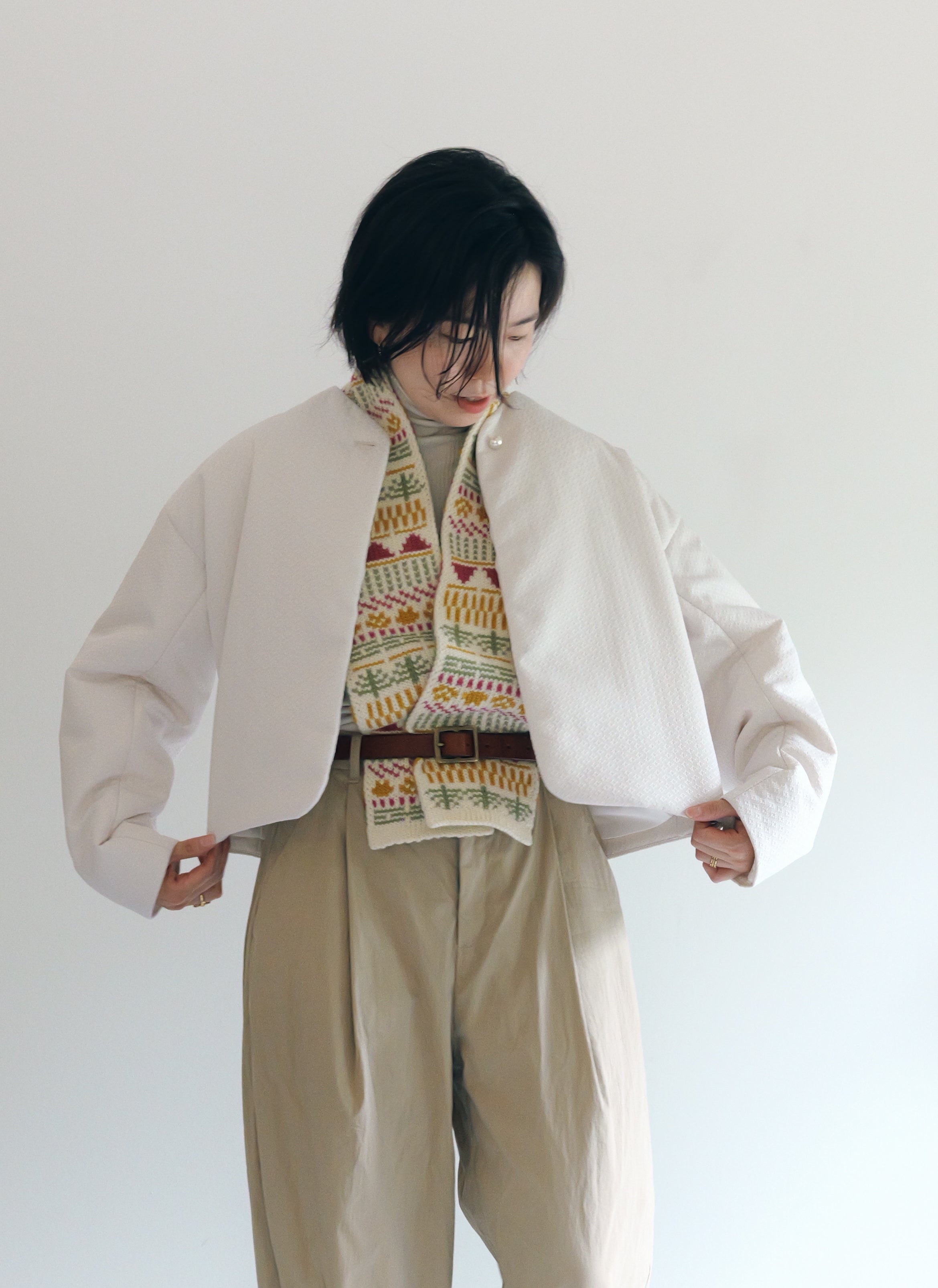 冬芽 - Jacquard Padded Jacket -
