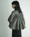 花結び - Cotton Floral Blouse -