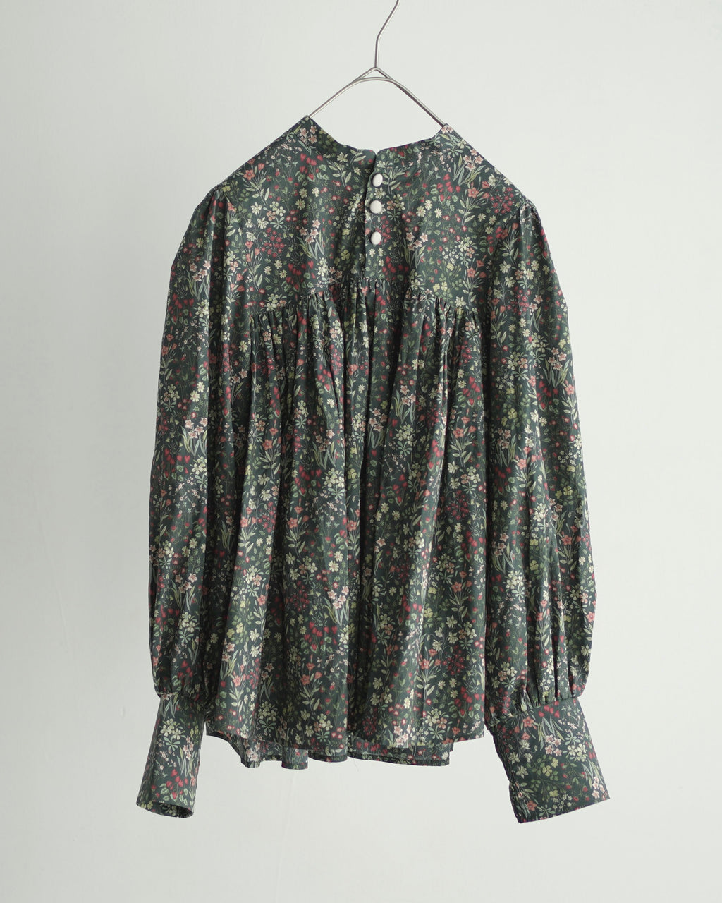 花結び - Cotton Floral Blouse -