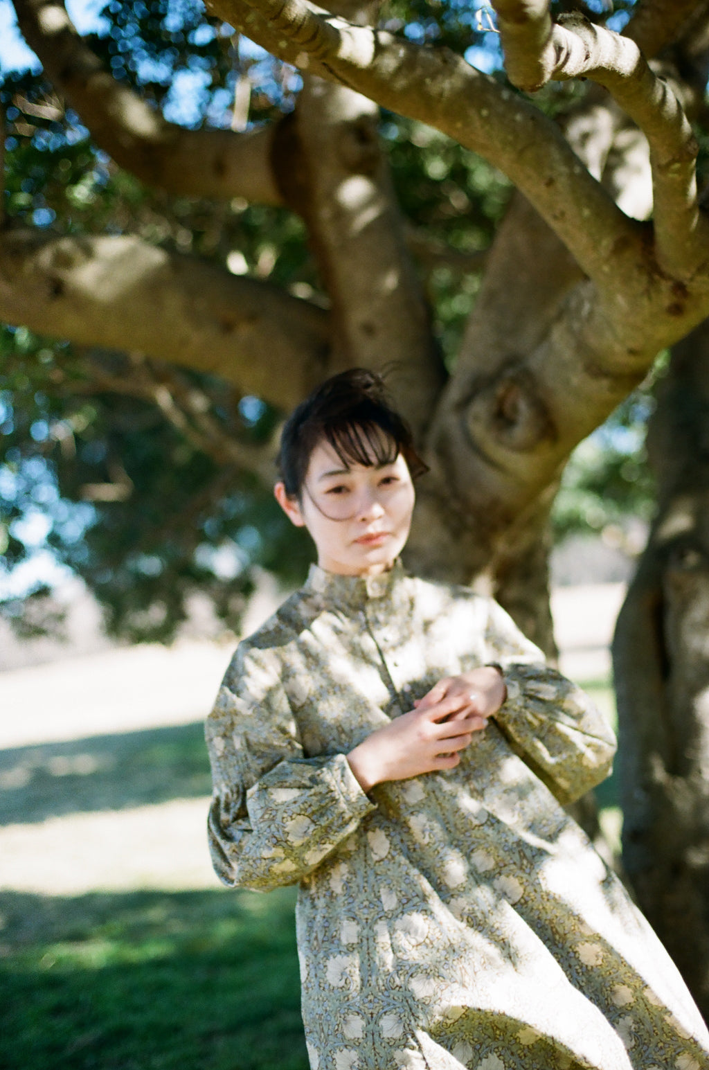 るりはこべ - William Morris Print Dress -