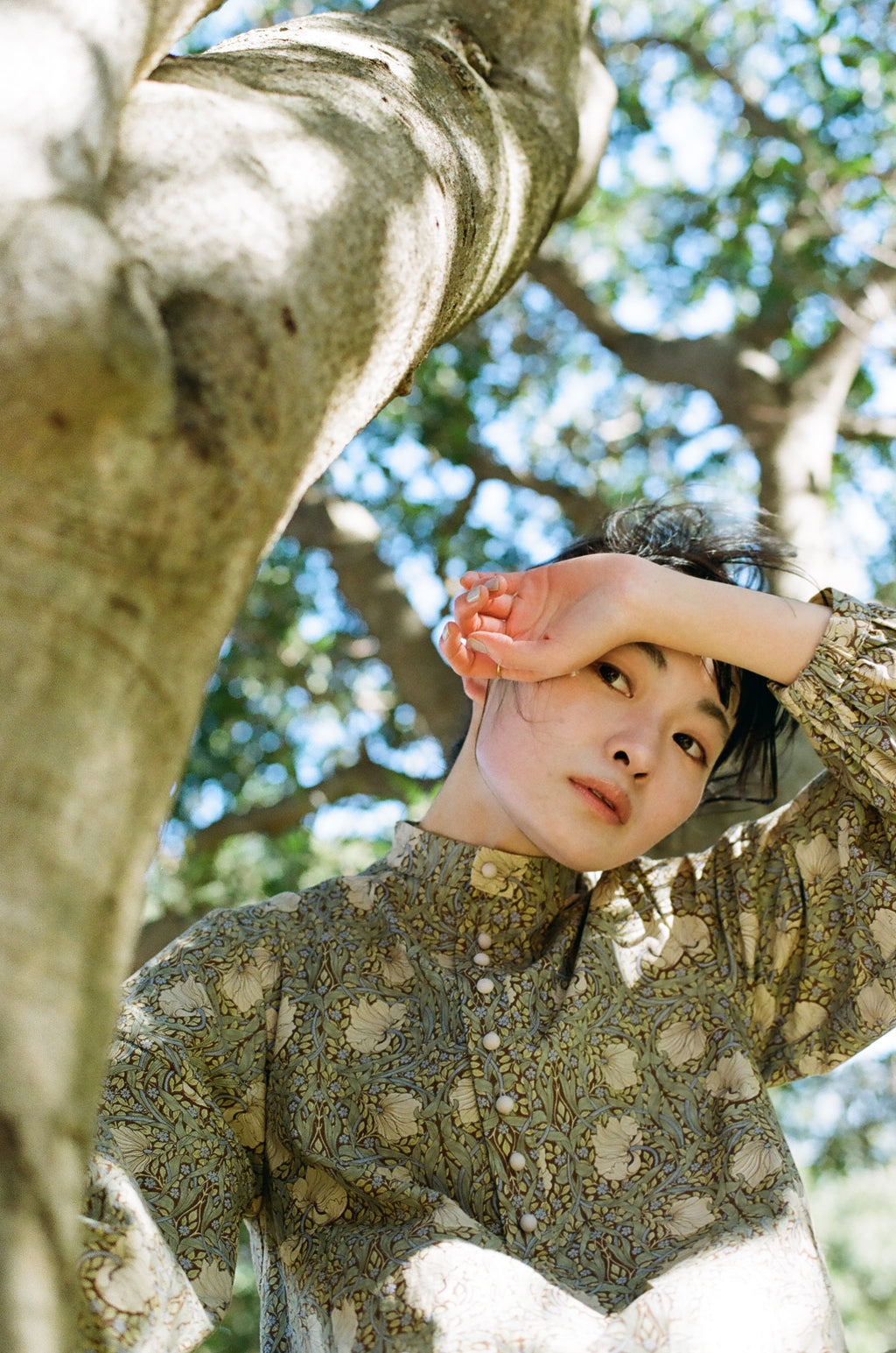 るりはこべ - William Morris Print Dress -