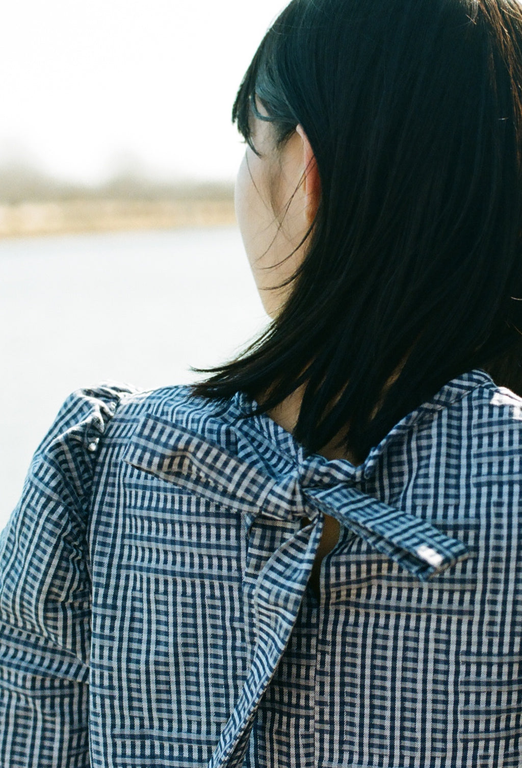 白雲 - Banshu-Ori Jacquard Blouse -