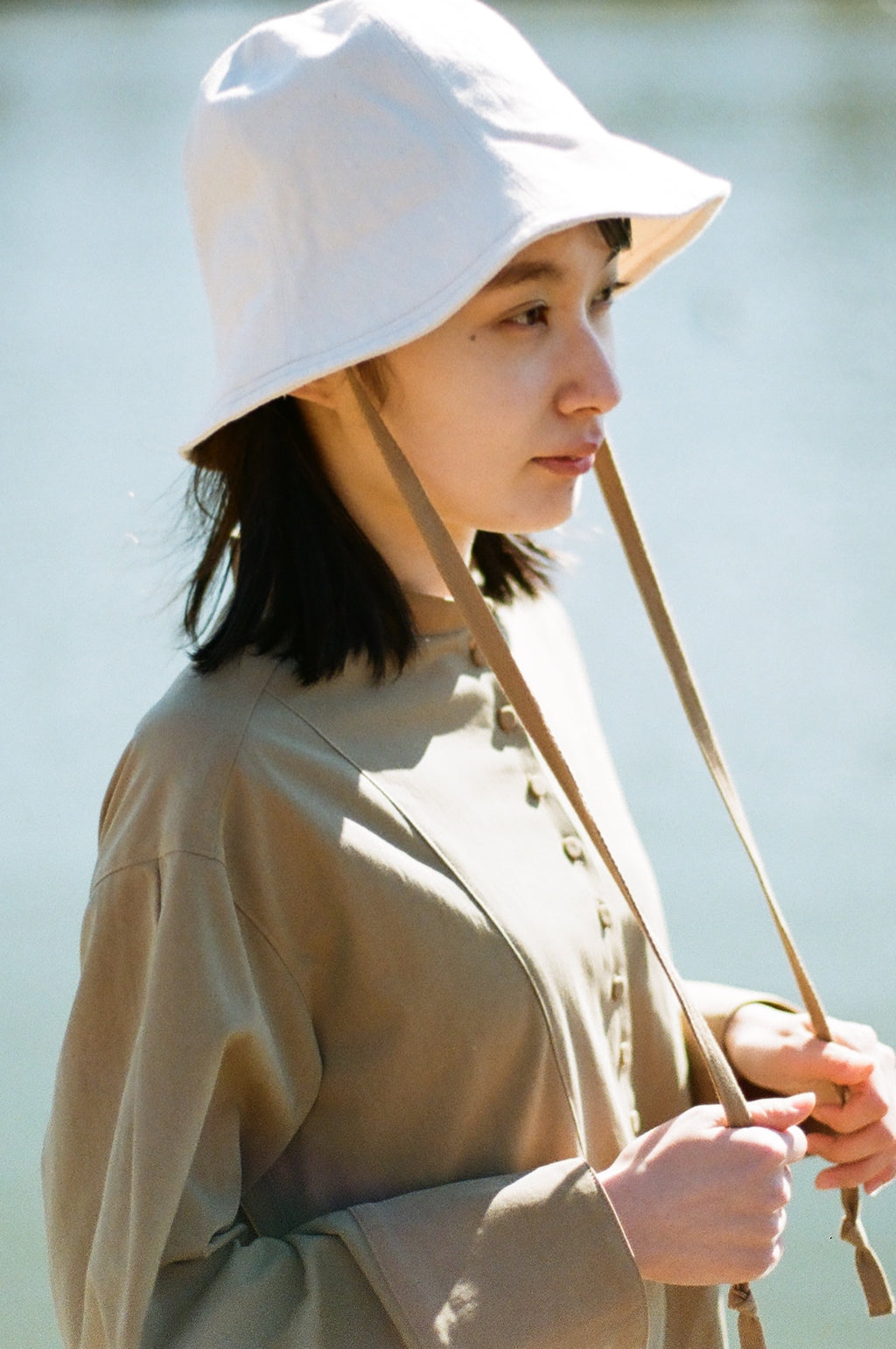 清明 - Chambray Long Shirt Dress -