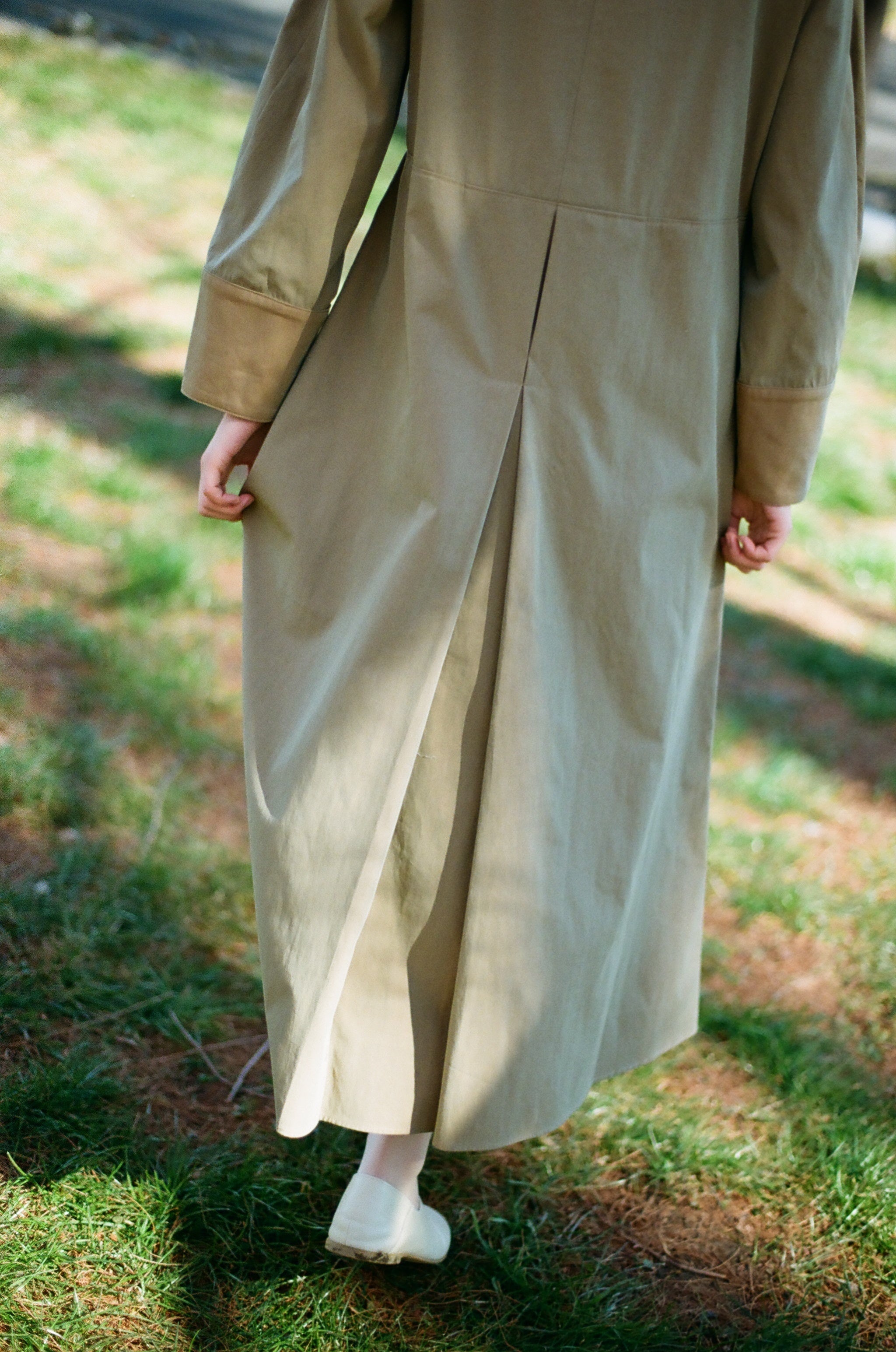 清明 - Chambray Long Shirt Dress -