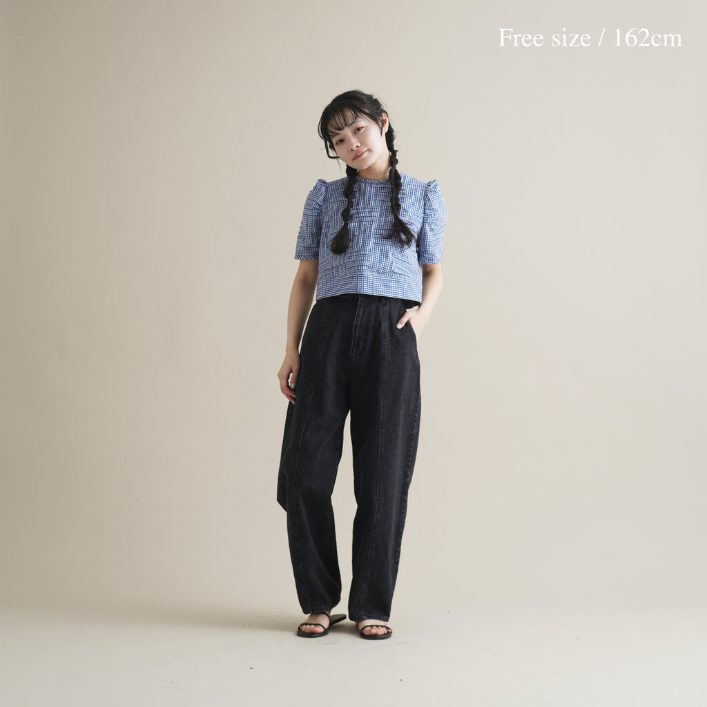 白雲 - Banshu-Ori Jacquard Blouse -