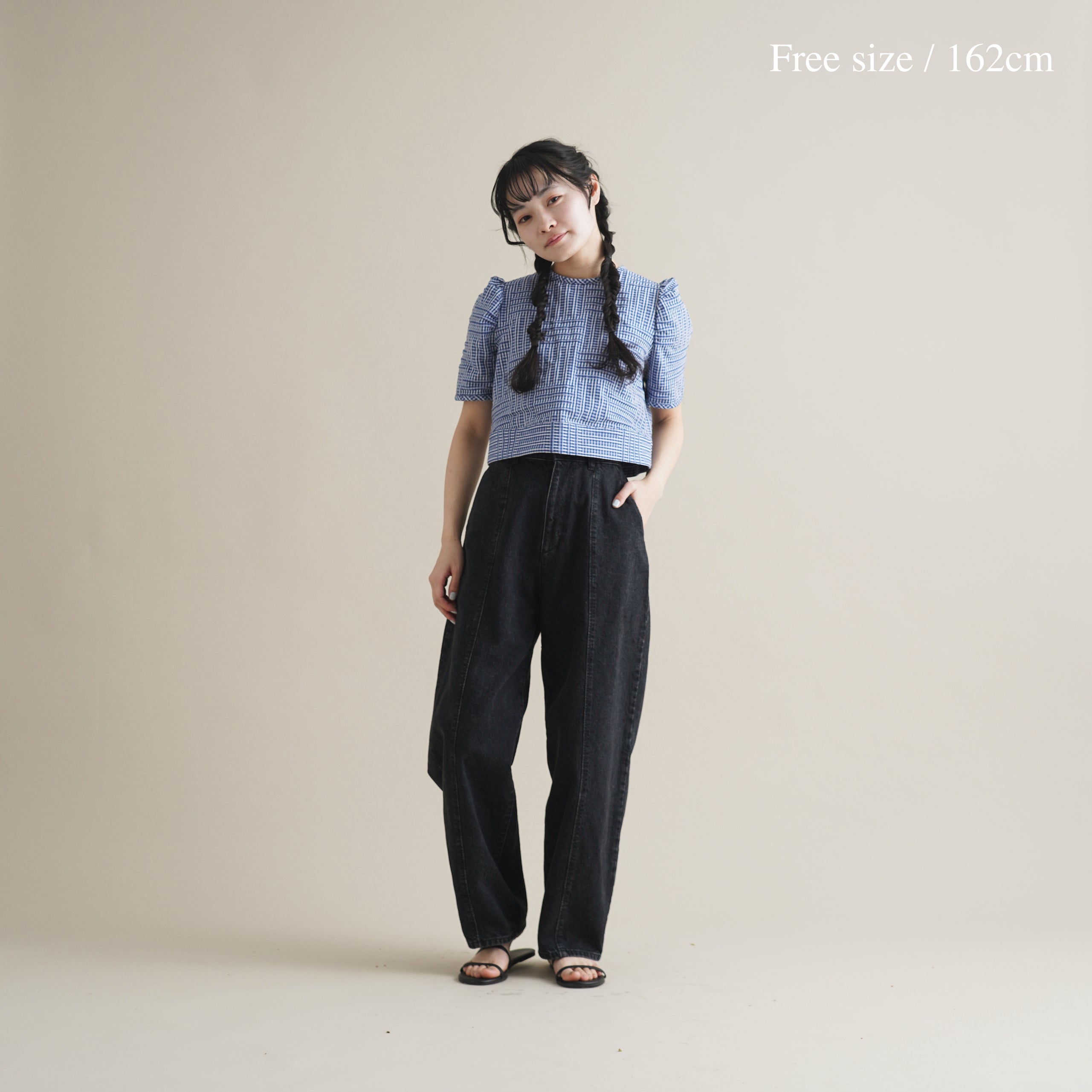 白雲 - Banshu-Ori Jacquard Blouse -