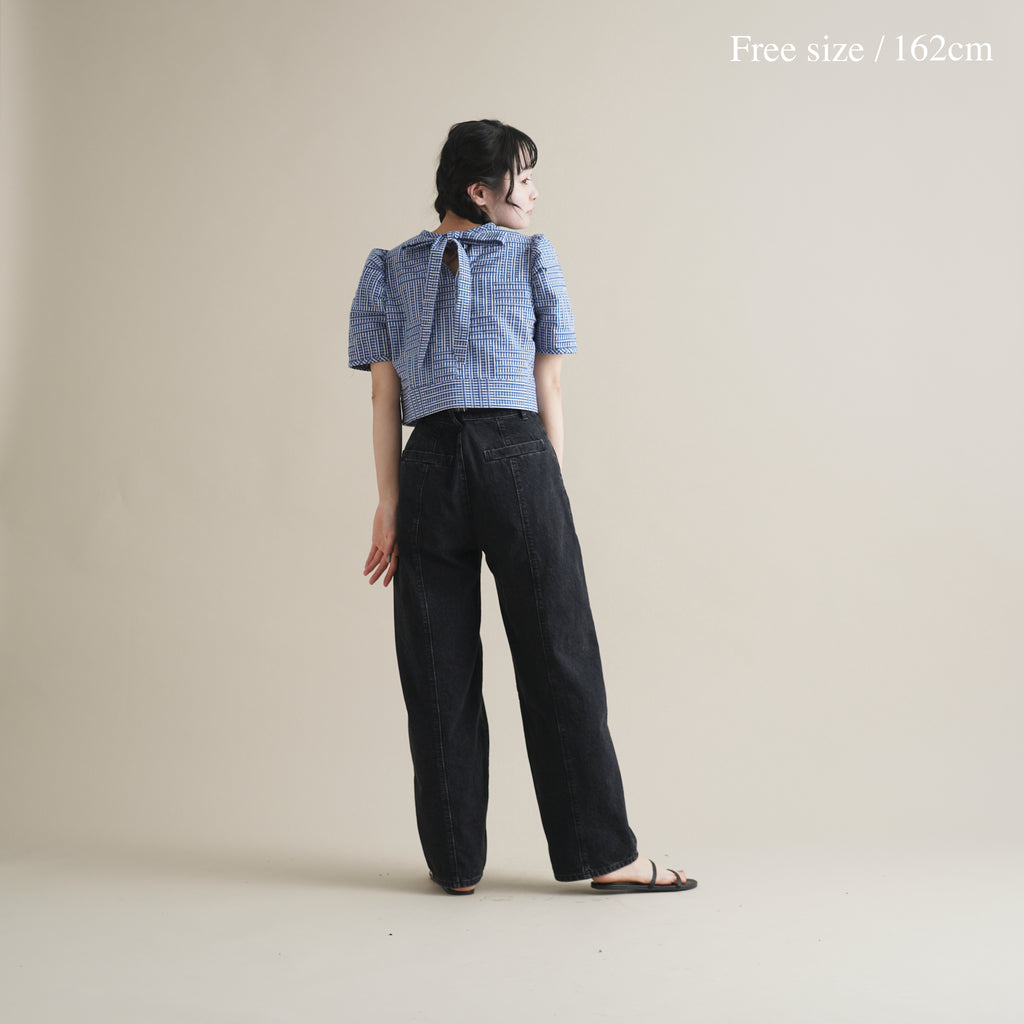 白雲 - Banshu-Ori Jacquard Blouse -