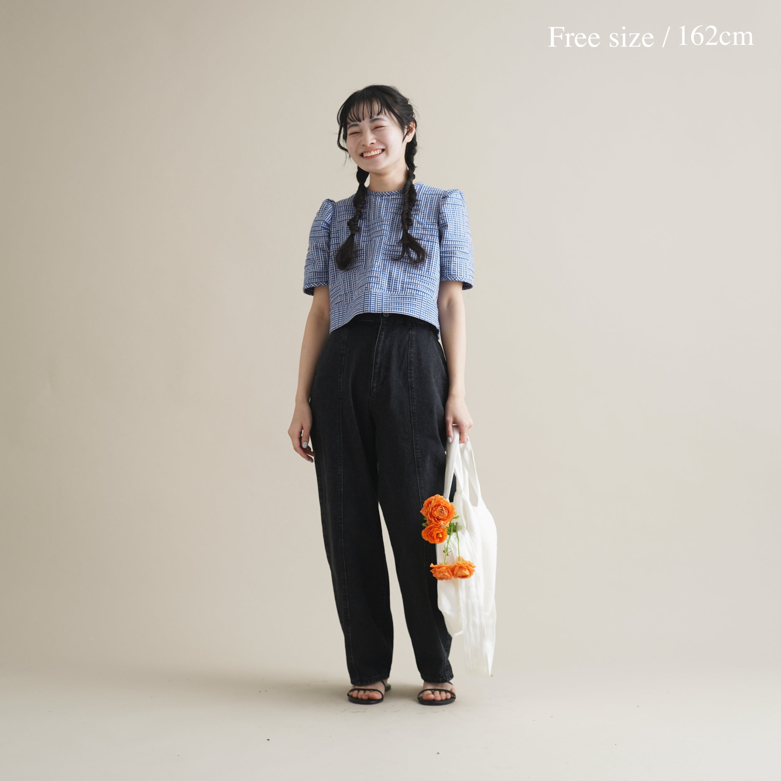 白雲 - Banshu-Ori Jacquard Blouse -