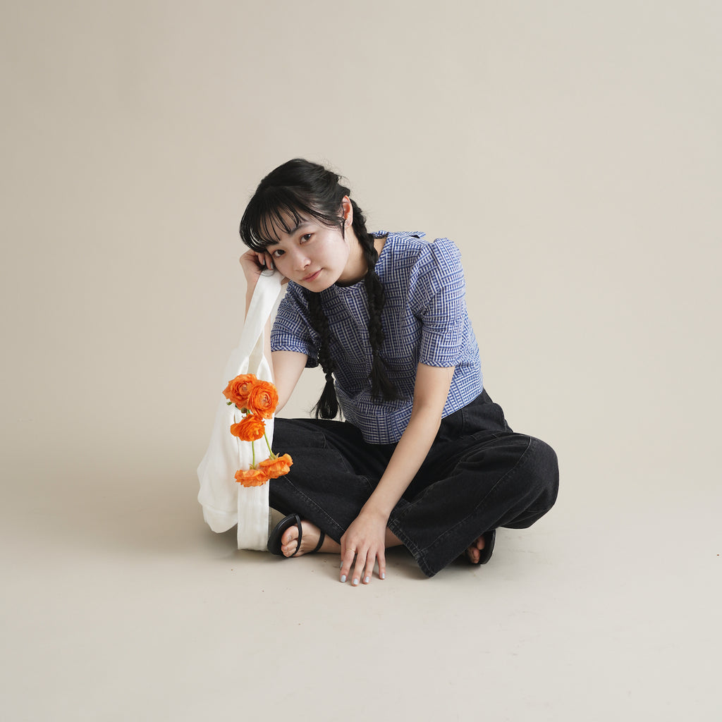 白雲 - Banshu-Ori Jacquard Blouse -
