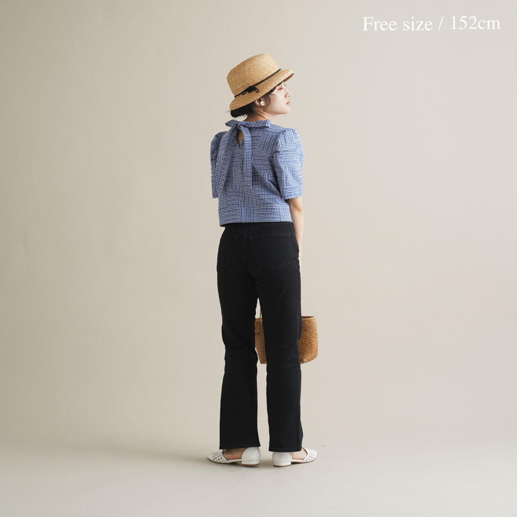 白雲 - Banshu-Ori Jacquard Blouse -