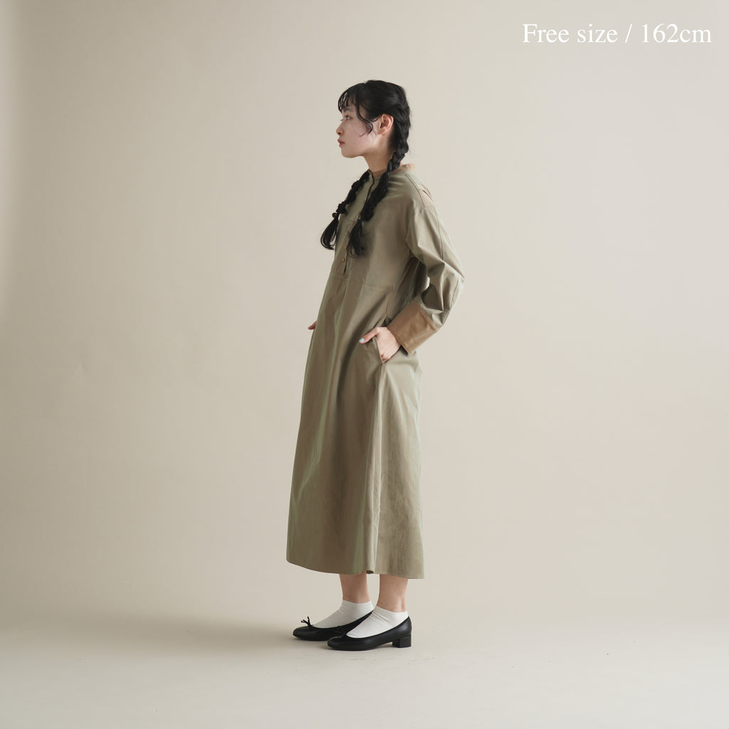 清明 - Chambray Long Shirt Dress -