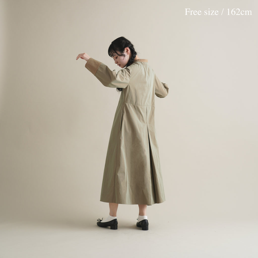 清明 - Chambray Long Shirt Dress -
