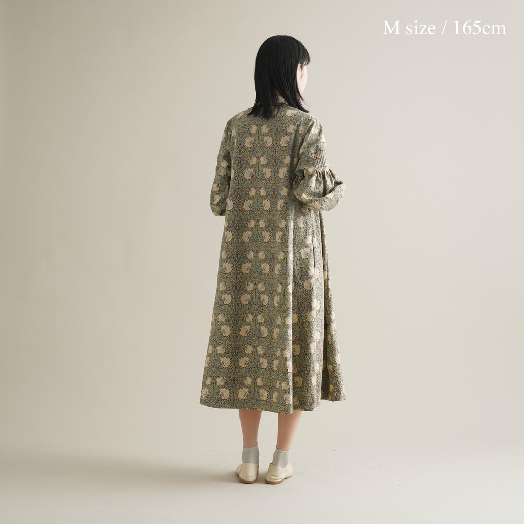 るりはこべ - William Morris Print Dress -