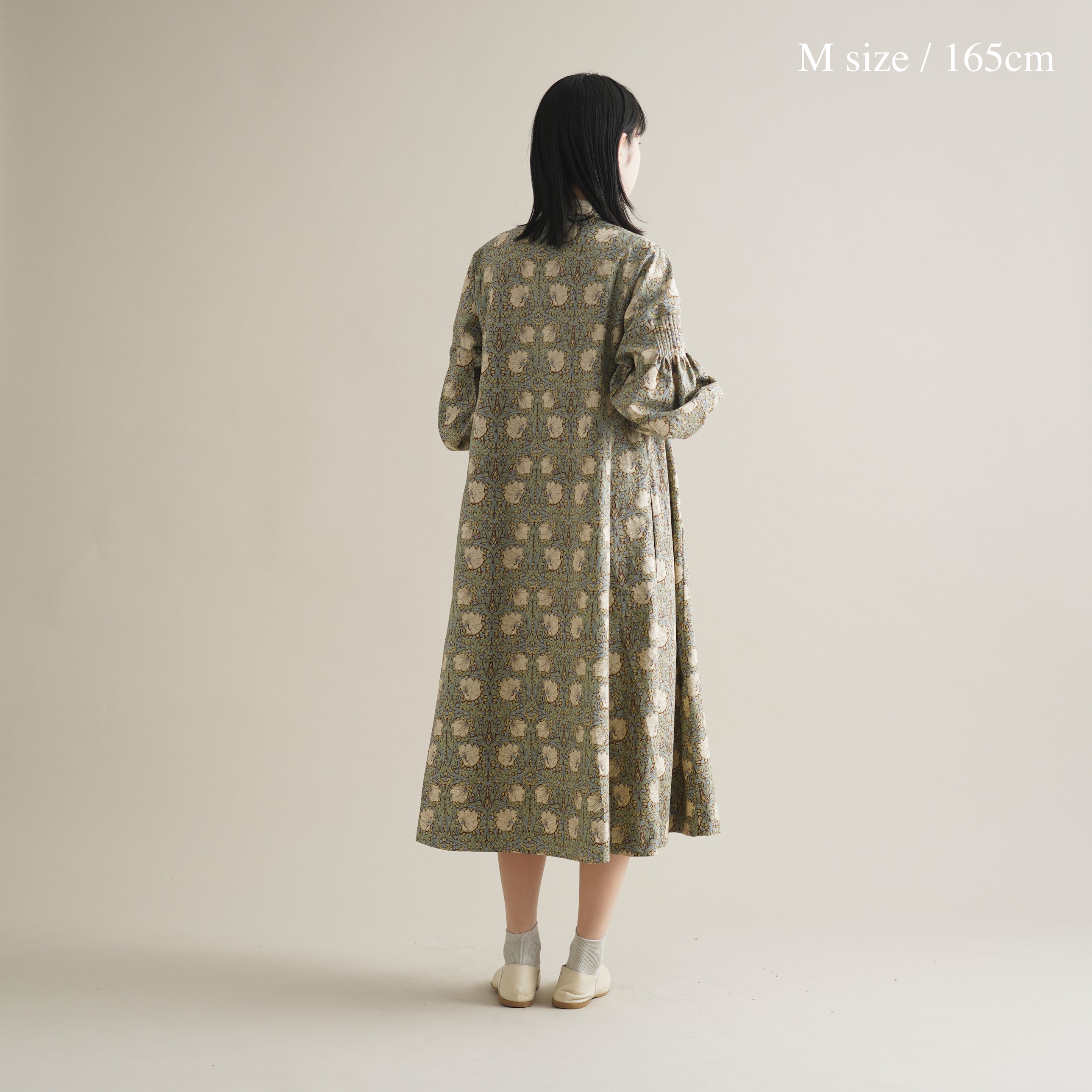 るりはこべ - William Morris Print Dress -