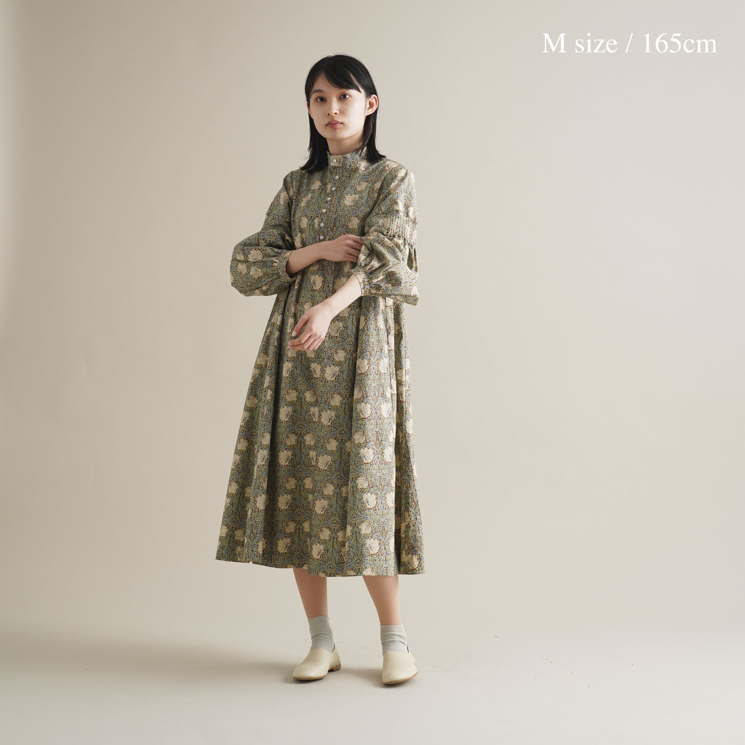 るりはこべ - William Morris Print Dress -