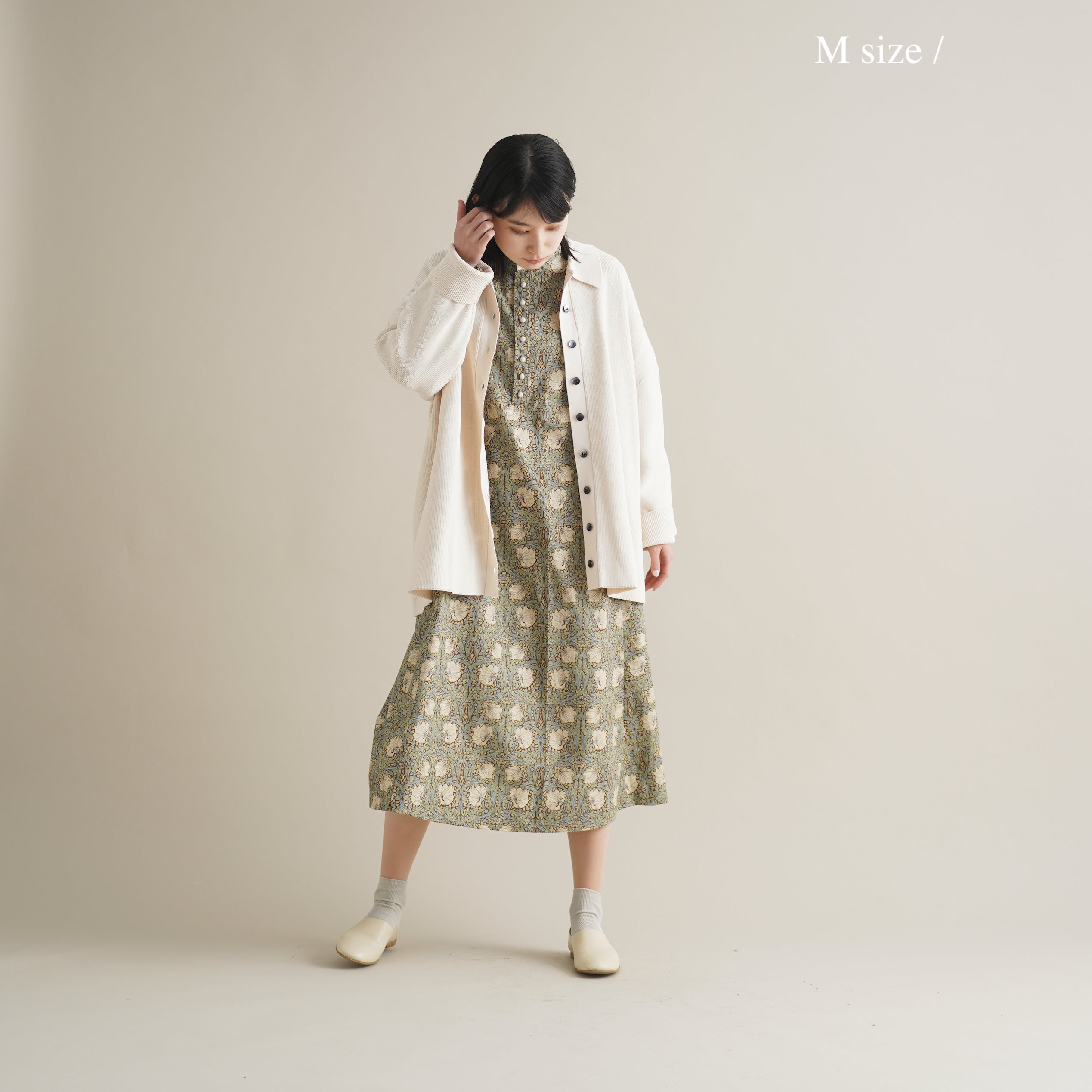 るりはこべ - William Morris Print Dress -