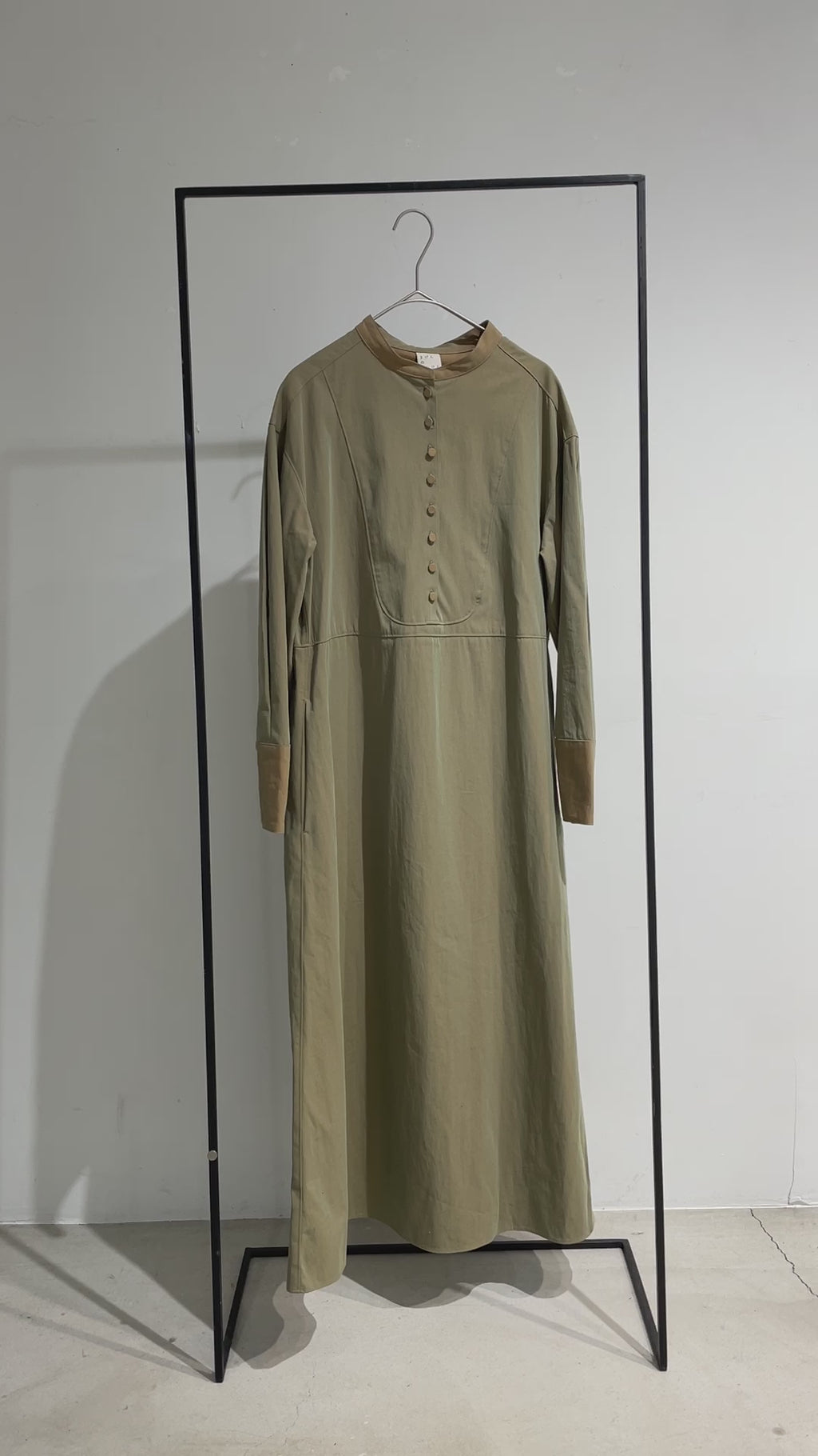 清明 - Chambray Long Shirt Dress -