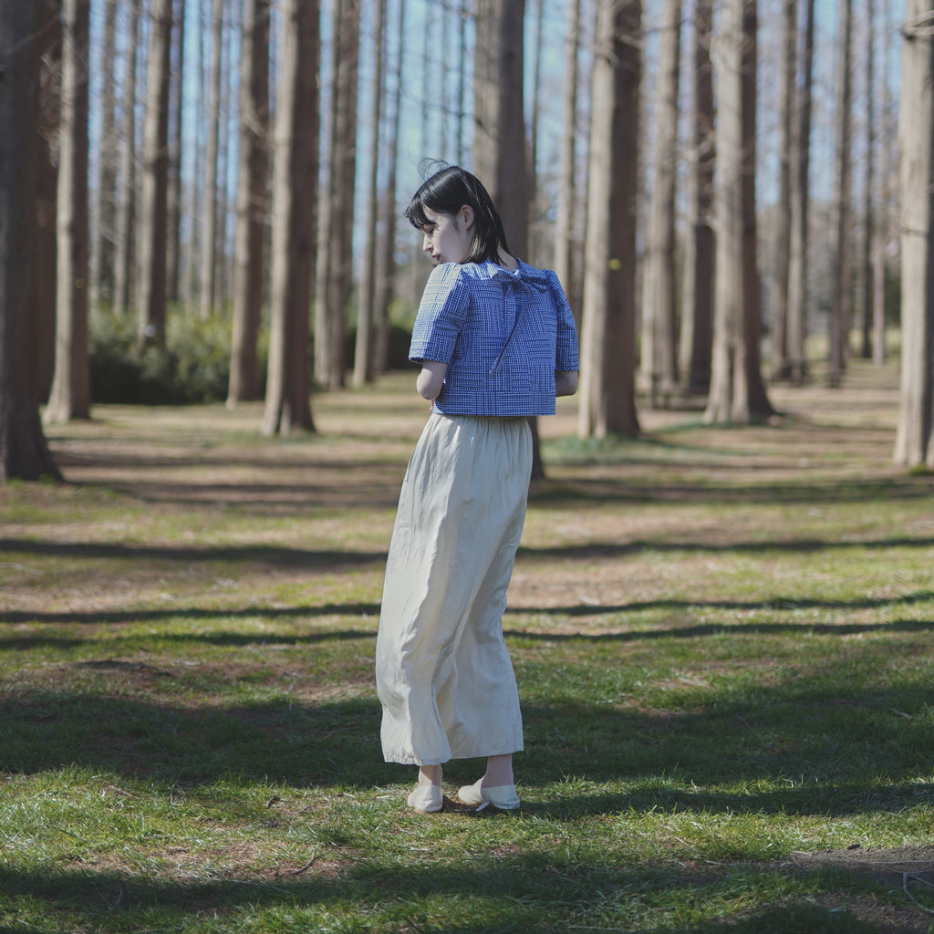 白雲 - Banshu-Ori Jacquard Blouse -