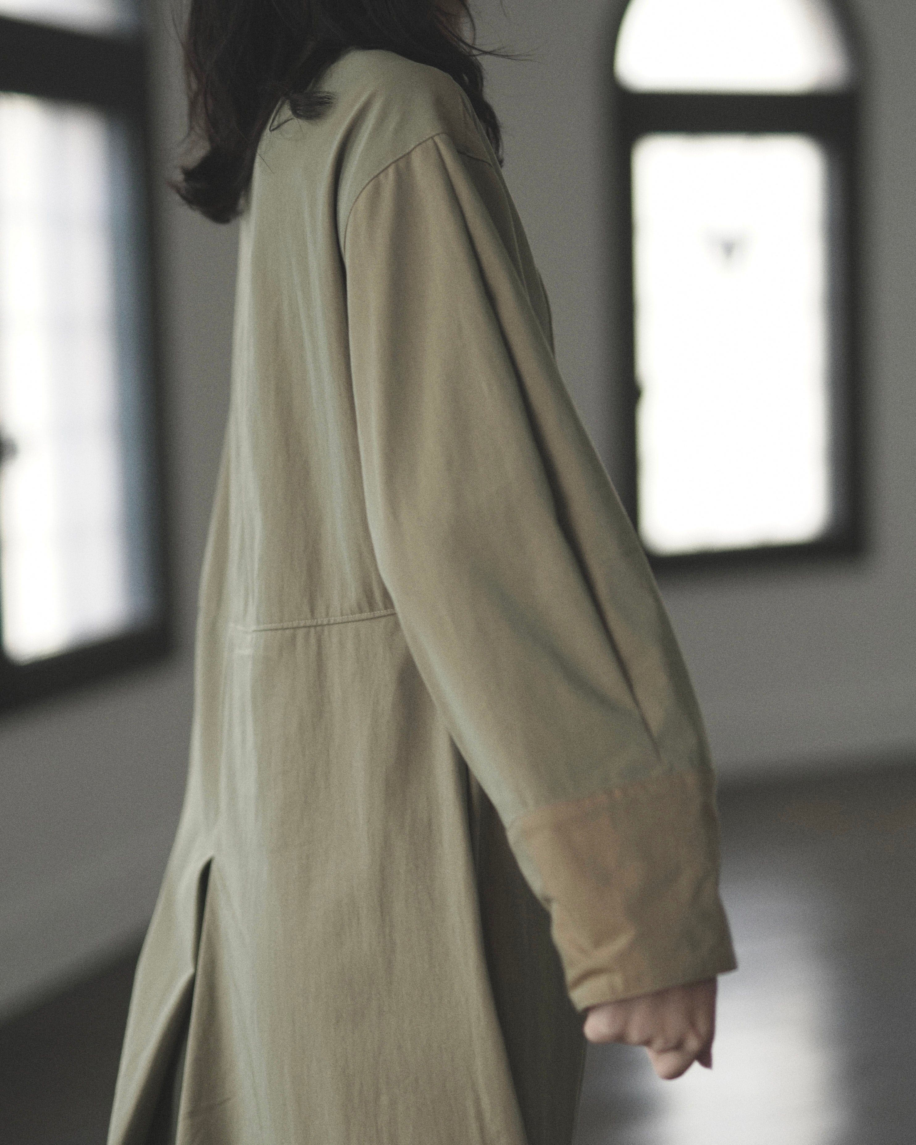 清明 - Chambray Long Shirt Dress -